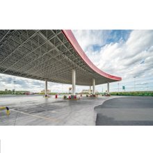 LF Space Frame Petrol Station Roof Steel Structure Gas Station Canopy Structure Design